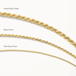 Fine Rope Chain Necklace In Gold -Fashion Accessories Store fine rope chain necklace in gold medley jewellery necklace 39080645460198