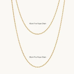 Fine Rope Chain Necklace In Gold -Fashion Accessories Store fine rope chain necklace in gold medley jewellery necklace 39089297031398