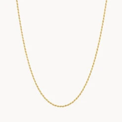 Fine Rope Chain Necklace In Gold -Fashion Accessories Store fine rope chain necklace in gold medley jewellery necklace 39089441046758