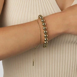 Fine Snake Chain Bracelet In Gold -Fashion Accessories Store fine snake chain bracelet in gold medley jewellery bangle bracelet 39080034304230