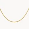 Fine Snake Chain Necklace In Gold