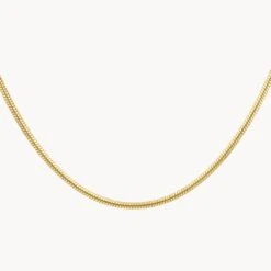 Fine Snake Chain Necklace In Gold