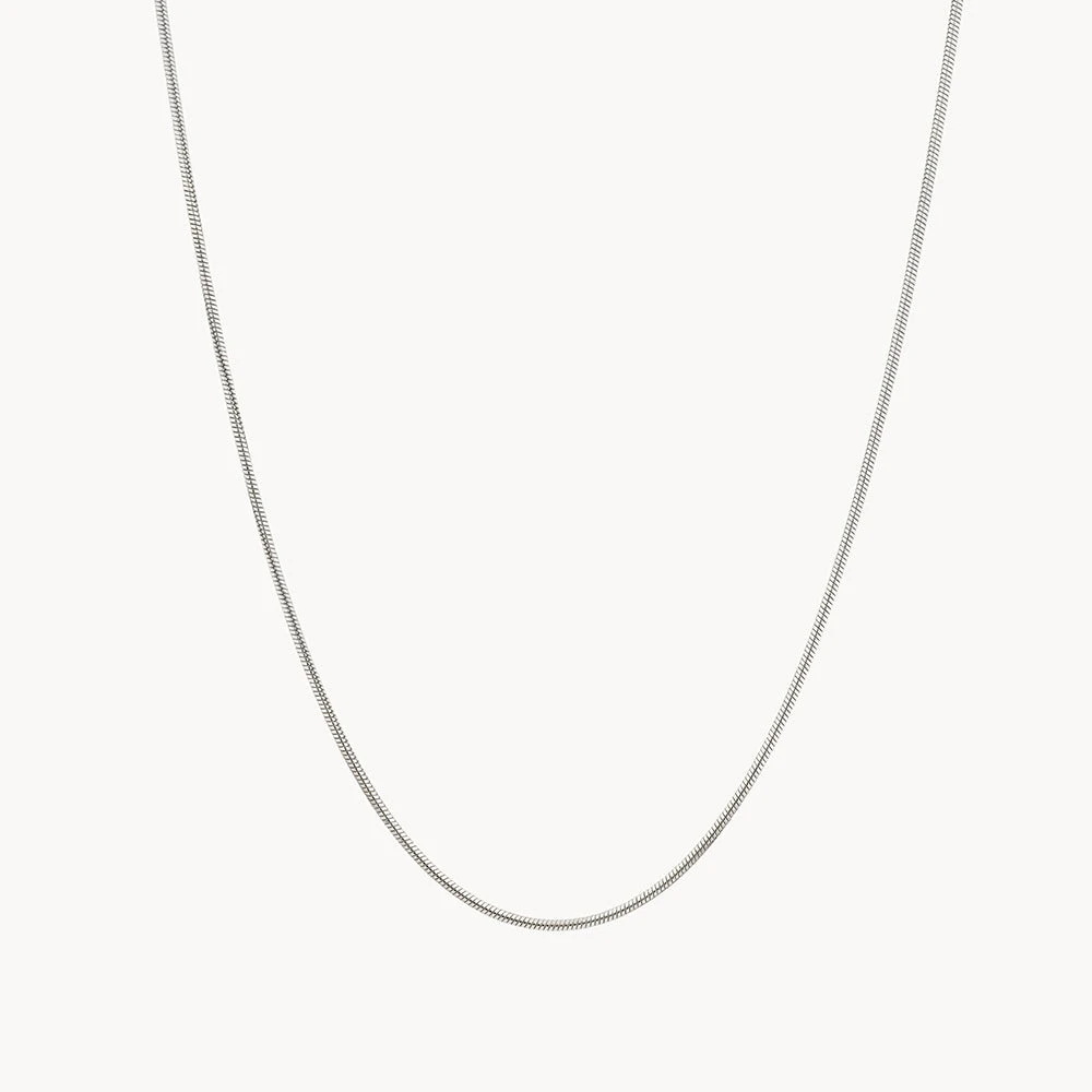 Fine Snake Chain Necklace In Silver 3 Fine Snake Chain Necklace In Silver - Image 3
