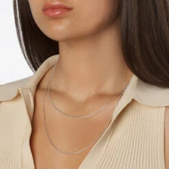 Fine Snake Chain Necklace In Silver 16 Fine Snake Chain Necklace In Silver -Fashion Accessories Store fine snake chain necklace in silver medley jewellery necklace 39080032600294