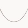 Fine Snake Chain Necklace In Silver