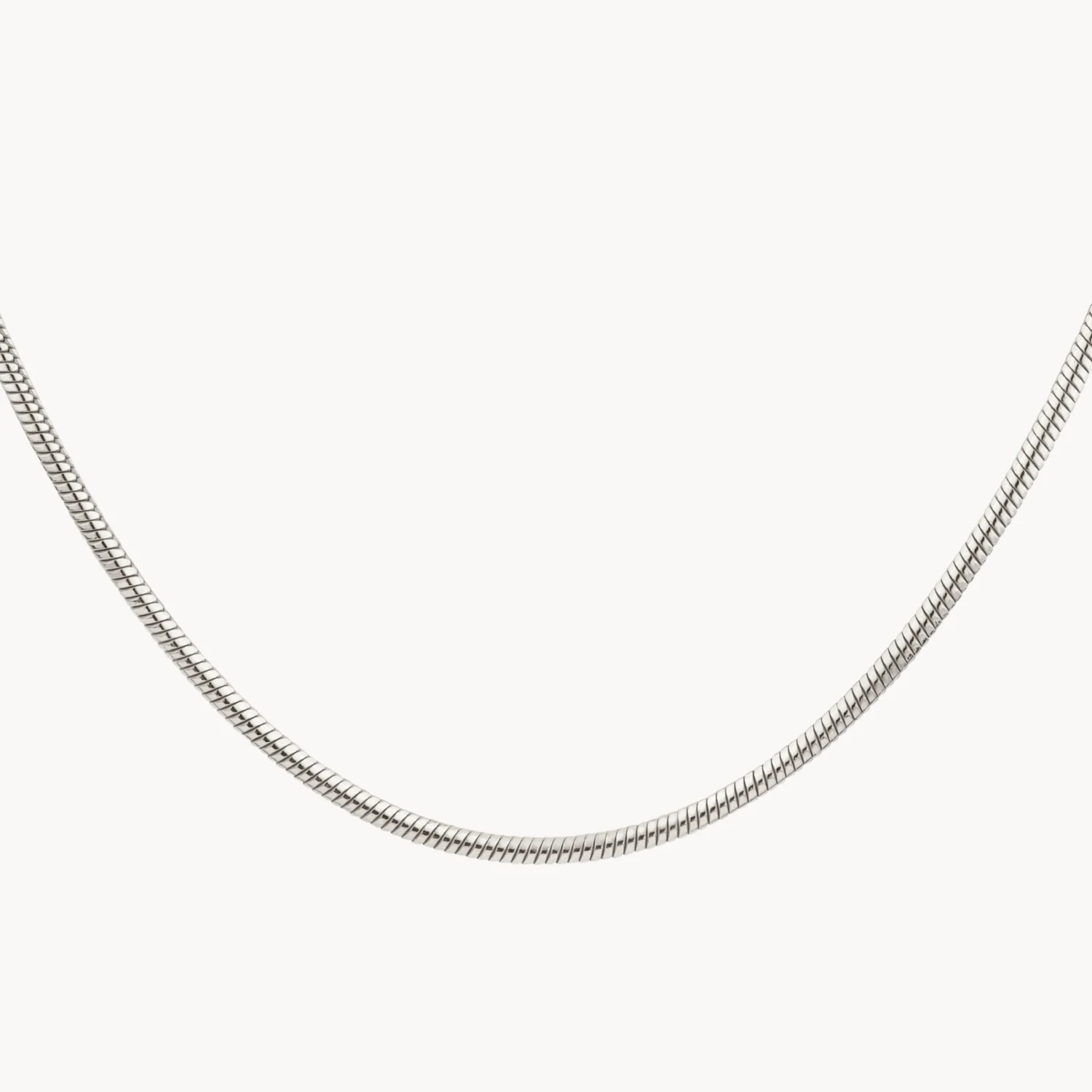 Fine Snake Chain Necklace In Silver 1 Fine Snake Chain Necklace In Silver