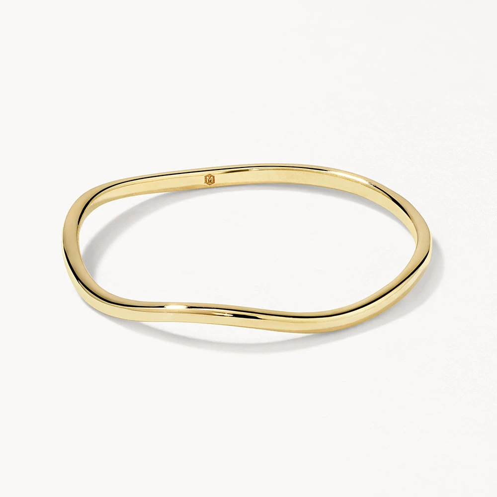 Fine Wave Stacker Ring In 10k Gold 1 Fine Wave Stacker Ring In 10k Gold