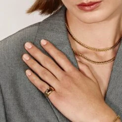 Fishtail Chain Necklace In Gold -Fashion Accessories Store fishtail chain necklace in gold medley jewellery necklace 41825555808486