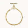 Fob Curb Chain Bracelet In Gold