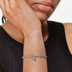 Fob Fundamental Chain Bracelet In Silver -Fashion Accessories Store fob fundamental chain bracelet in silver medley jewellery bangle bracelet 42638744912102