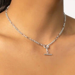 Fob Fundamental Chain Necklace In Silver -Fashion Accessories Store fundamental chain in silver medley jewellery necklace 19928955256991