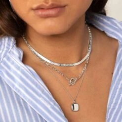 Fob Fundamental Chain Necklace In Silver -Fashion Accessories Store fundamental chain in silver medley jewellery necklace 28776157970591