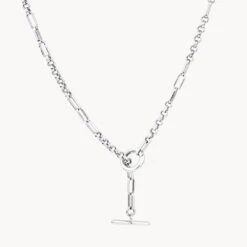 Fob Fundamental Chain Necklace In Silver