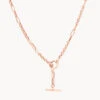 Fob Fundamental Chain Necklace In Rose Gold