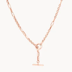 Fob Fundamental Chain Necklace In Rose Gold