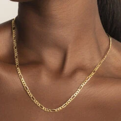 Go Figaro Chain In 10k Gold -Fashion Accessories Store go figaro chain in 10k gold medley jewellery necklace 20060493709471
