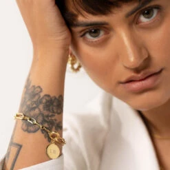 Full Moon Pendant In Gold -Fashion Accessories Store gold engravable full moon circle pendant medley jewellery pendant 28776211284127