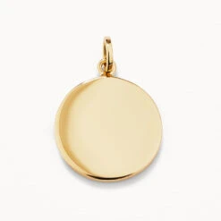 Full Moon Pendant In Gold -Fashion Accessories Store gold engravable full moon circle pendant medley jewellery pendant 36836951785702