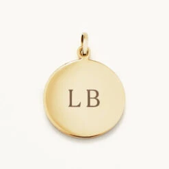 Full Moon Pendant In Gold -Fashion Accessories Store gold engravable full moon circle pendant medley jewellery pendant 36856620253414