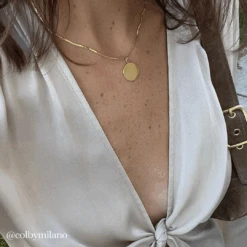 Full Moon Pendant In Gold -Fashion Accessories Store gold engravable full moon circle pendant medley jewellery pendant 39704422220006