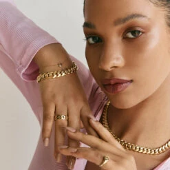 Heavy Flat Curb Chain In Gold 18 Heavy Flat Curb Chain In Gold -Fashion Accessories Store heavy flat curb chain in gold medley jewellery necklace 39936611451110