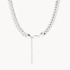Heavy Flat Curb Chain In Silver -Fashion Accessories Store heavy flat curb chain in silver medley jewellery necklace 39932652650726