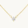 Laboratory-Grown Diamond 0.10ct Round Necklace In 10k Gold