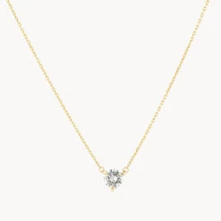 Laboratory-Grown Diamond 0.50ct Round Necklace In 10k Gold -Fashion Accessories Store lab grown diamond 0 50ct necklace 10k gold medley jewellery necklace 40461407256806