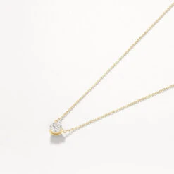 Laboratory-Grown Diamond 0.50ct Round Necklace In 10k Gold -Fashion Accessories Store lab grown diamond 0 50ct necklace 10k gold medley jewellery necklace 40461407355110