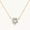 Laboratory-Grown Diamond 0.50ct Round Necklace In 10k Gold