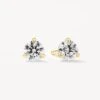 Laboratory-Grown Diamond 0.50ct Round Stud Earrings In 10k Gold