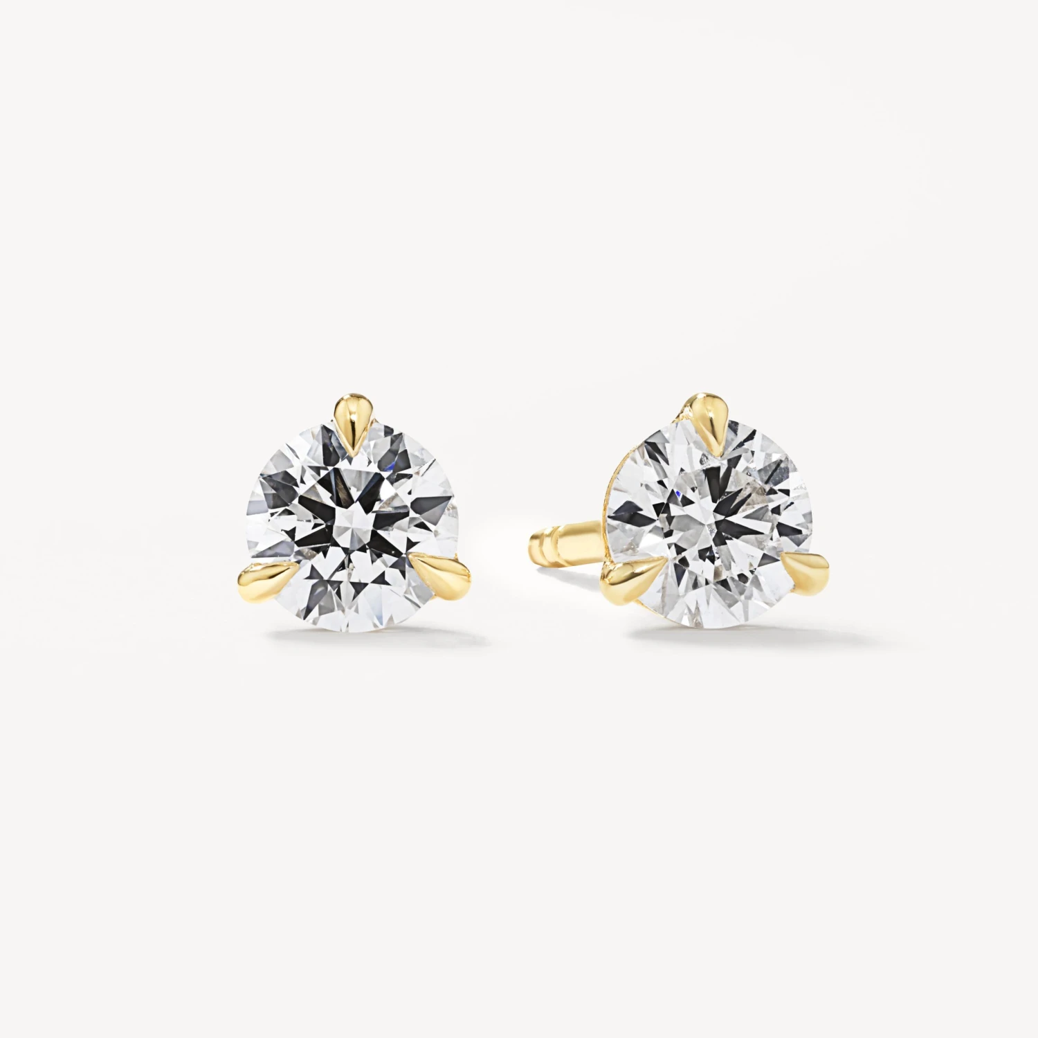 Laboratory-Grown Diamond 0.50ct Round Stud Earrings In 10k Gold 1 Laboratory-Grown Diamond 0.50ct Round Stud Earrings In 10k Gold