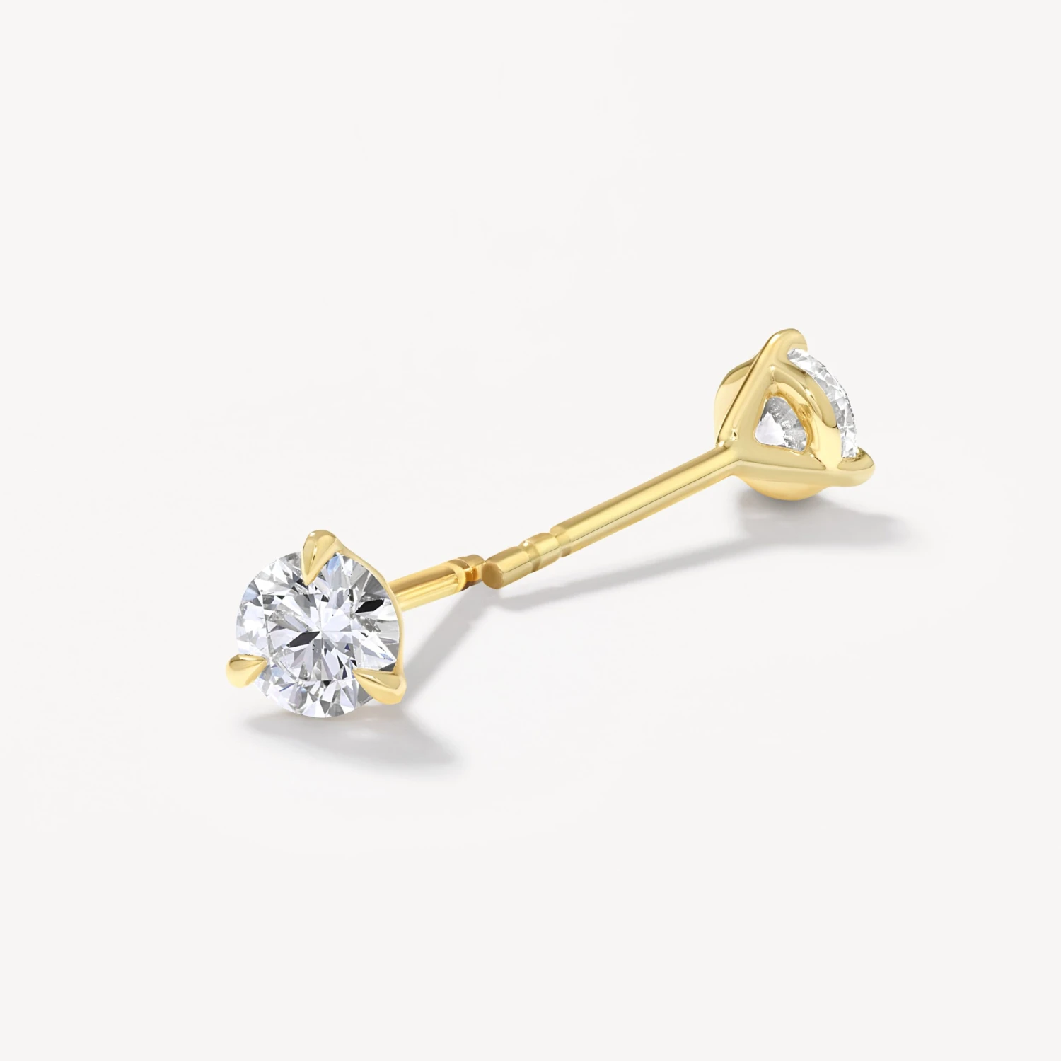 Laboratory-Grown Diamond 0.50ct Round Stud Earrings In 10k Gold 4 Laboratory-Grown Diamond 0.50ct Round Stud Earrings In 10k Gold - Image 4