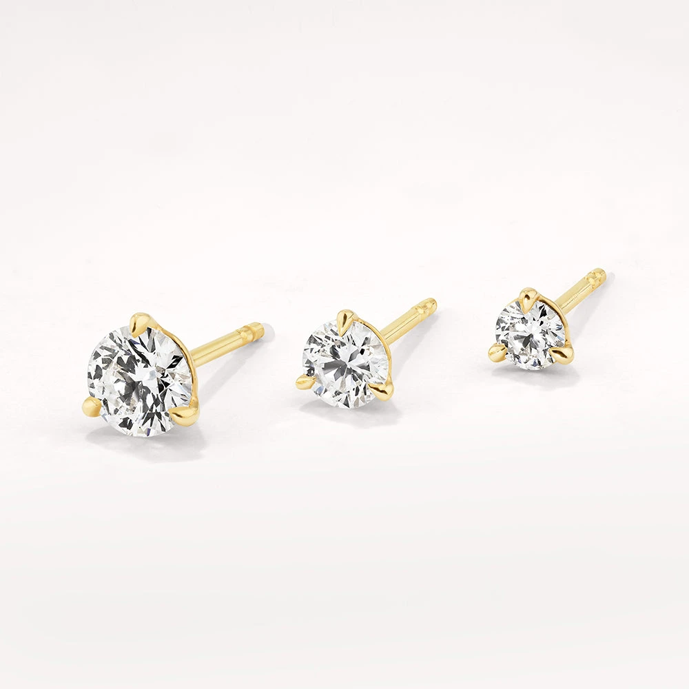 Laboratory-Grown Diamond 0.50ct Round Stud Earrings In 10k Gold 6 Laboratory-Grown Diamond 0.50ct Round Stud Earrings In 10k Gold - Image 6