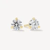 Laboratory-Grown Diamond 1.0ct Round Stud Earrings In 10k Gold