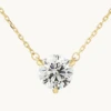 Laboratory-Grown Diamond 1.0ct Round Necklace In 10k Gold
