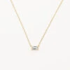 Laboratory-Grown Diamond 0.20ct Baguette Necklace In 10k Gold