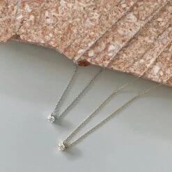 Laboratory-Grown Diamond 0.20ct Round Necklace In 10k Gold -Fashion Accessories Store lab grown diamond necklace 10k gold medley jewellery necklace 36809835380966