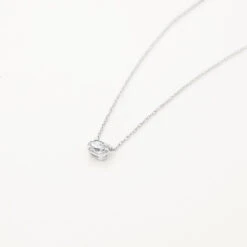 Laboratory-Grown Diamond 0.20ct Oval Necklace In Silver -Fashion Accessories Store lab grown diamond oval necklace silver medley jewellery necklace 36181657485542