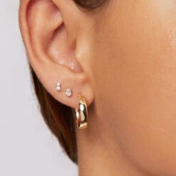 Laboratory-Grown Diamond Oval Stud Earrings In 10k Gold -Fashion Accessories Store lab grown diamond oval studs 10k gold medley jewellery earrings 36110369325286