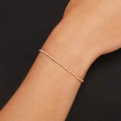 Laboratory-Grown Diamond Tennis Bracelet In 10k Gold -Fashion Accessories Store lab grown diamond tennis bracelet in 10k gold i medley jewellery bracelets bangle 39933091086566