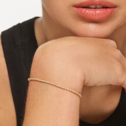 Laboratory-Grown Diamond Tennis Bracelet In 10k Gold -Fashion Accessories Store lab grown diamond tennis bracelet in 10k gold i medley jewellery bracelets bangle 39933091119334