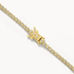 Laboratory-Grown Diamond Tennis Bracelet In 10k Gold -Fashion Accessories Store lab grown diamond tennis bracelet in 10k gold i medley jewellery bracelets bangle 40048733061350