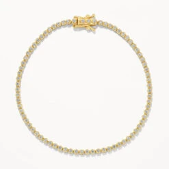 Laboratory-Grown Diamond Tennis Bracelet In 10k Gold -Fashion Accessories Store lab grown diamond tennis bracelet in 10k gold i medley jewellery bracelets bangle 40048733094118