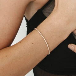 Laboratory-Grown Diamond Tennis Bracelet In 10k Gold -Fashion Accessories Store lab grown diamond tennis bracelet in 10k gold i medley jewellery bracelets bangle 40570341720294