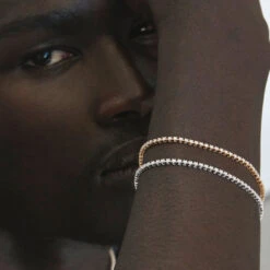 Laboratory-Grown Diamond Tennis Bracelet In 10k Gold -Fashion Accessories Store lab grown diamond tennis bracelet in 10k gold i medley jewellery bracelets bangle 40570385924326