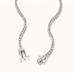 Laboratory-Grown Diamond Tennis Bracelet In 10k White Gold -Fashion Accessories Store lab grown diamond tennis bracelet in 10k white gold medley jewellery bracelets bangle 40048733487334