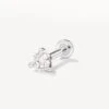 Laboratory-Grown Diamond 0.10ct Helix Single Stud Earring In Silver