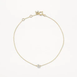 Laboratory-Grown Diamond 0.10ct Round Bracelet In 10k Gold