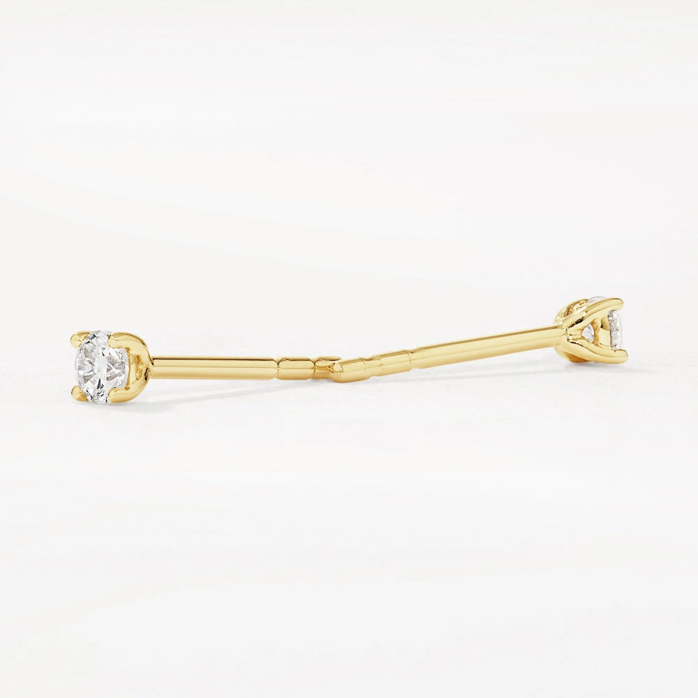 Laboratory-Grown Diamond 0.15ct Round Stud Earrings In 10k Gold 3 Laboratory-Grown Diamond 0.15ct Round Stud Earrings In 10k Gold - Image 3